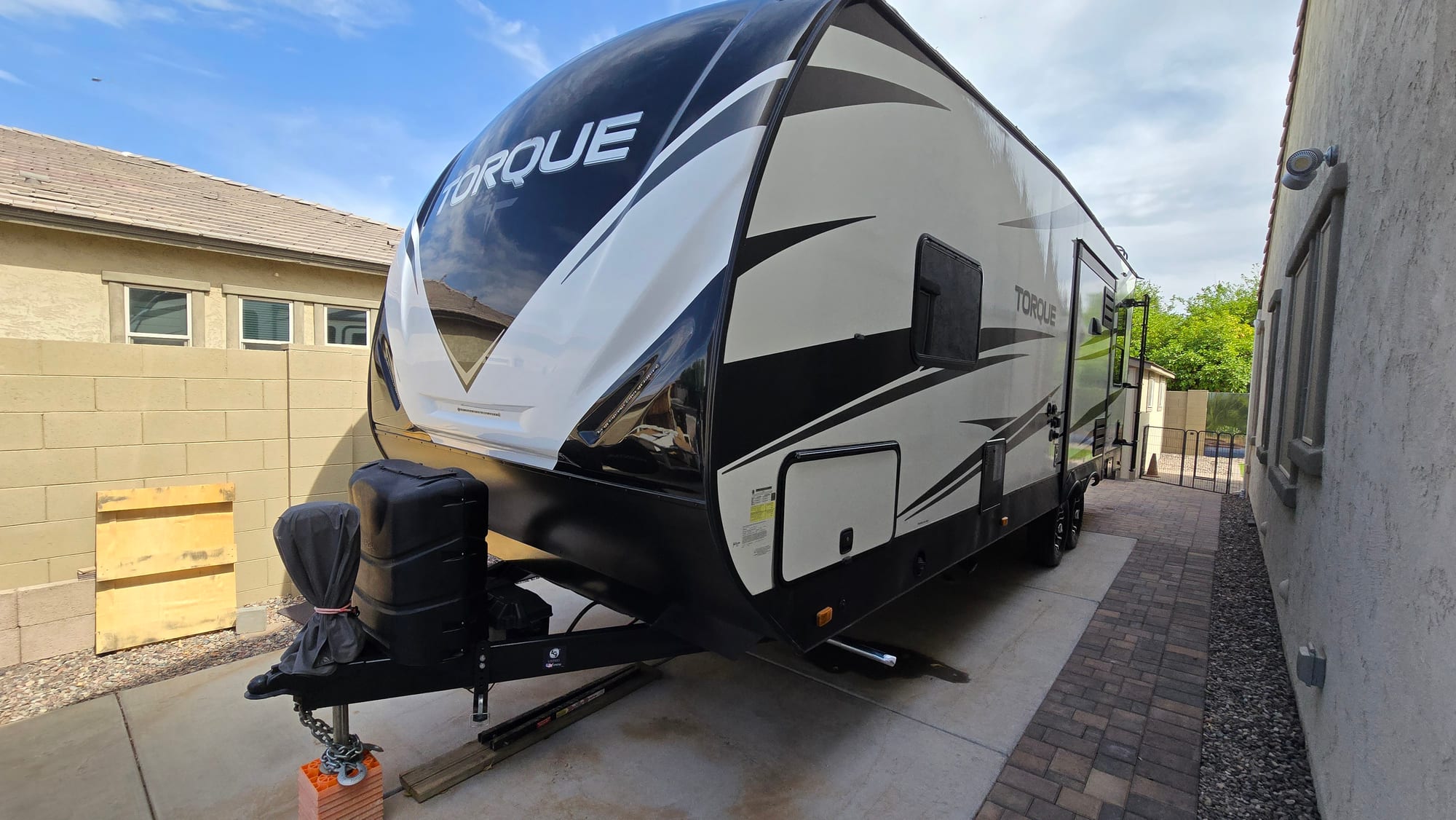 Clean RV toy hauler after a full exterior detail in the Greater Phoenix Area
